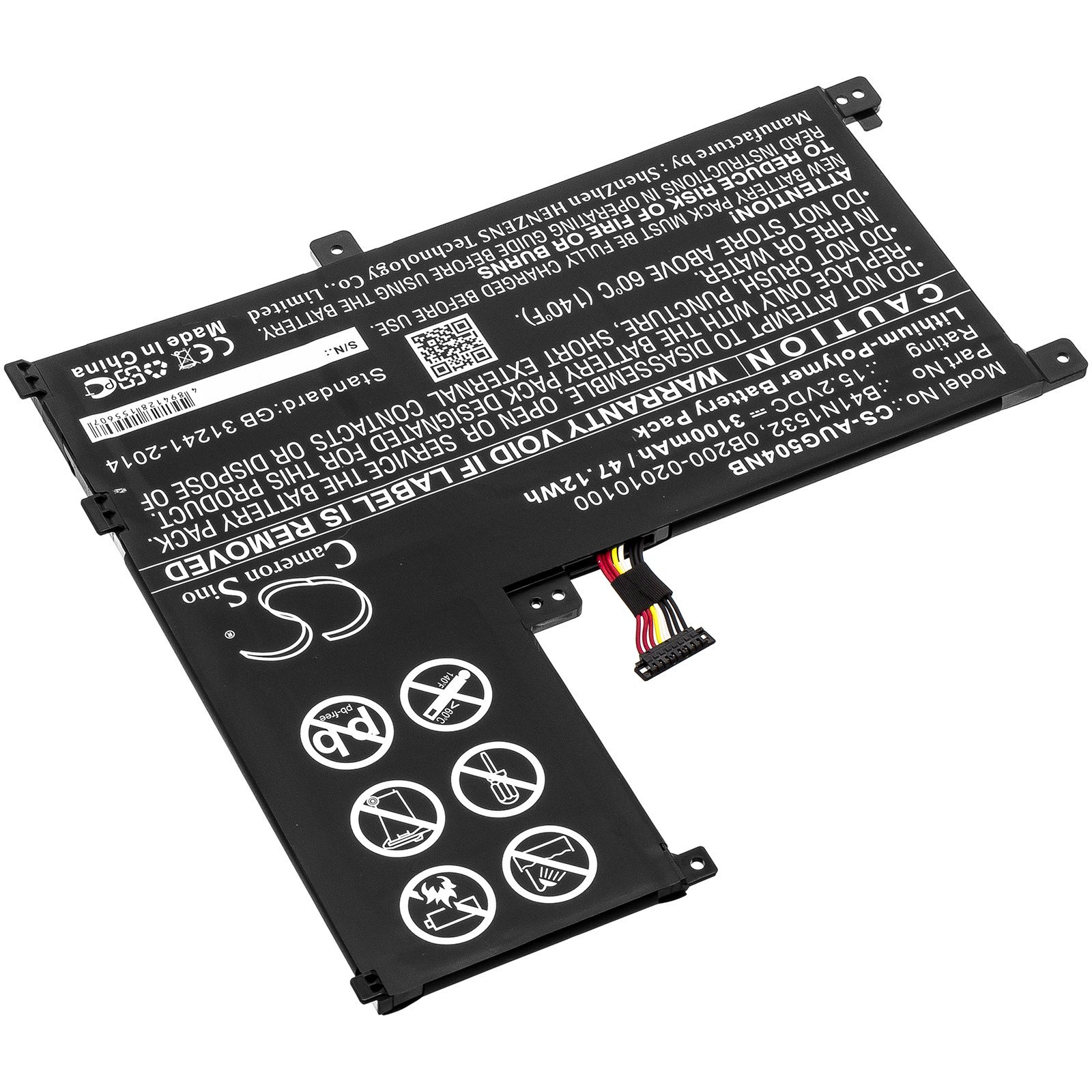 互換バッテリー 対応 Asus B41N1532,0B200-02010100