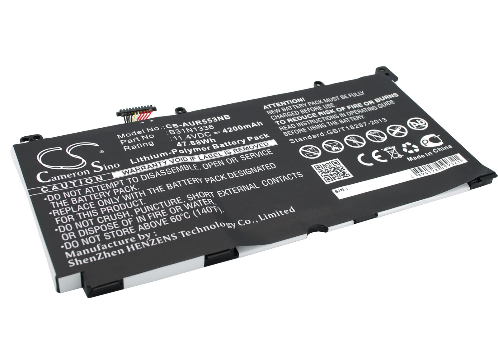 互換バッテリー 対応 Asus B31N1336,0B200-00450100,0B200-00450400,0B200-00450500,0B200-00450600,C31-S551