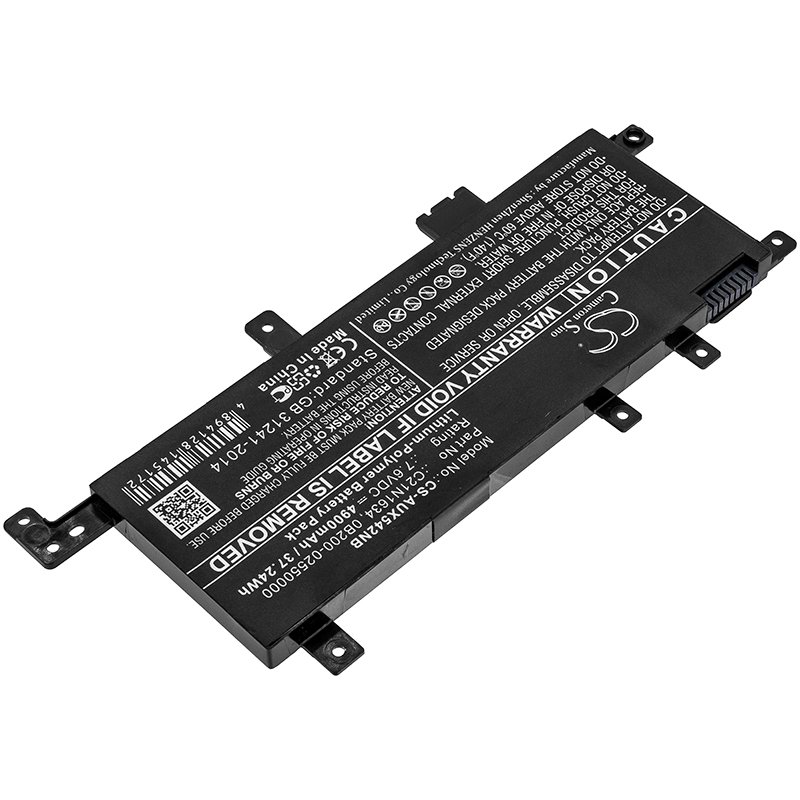 互換バッテリー 対応 Asus C21N1634,C21PQCH,0B200-02550000,0B200-02550200